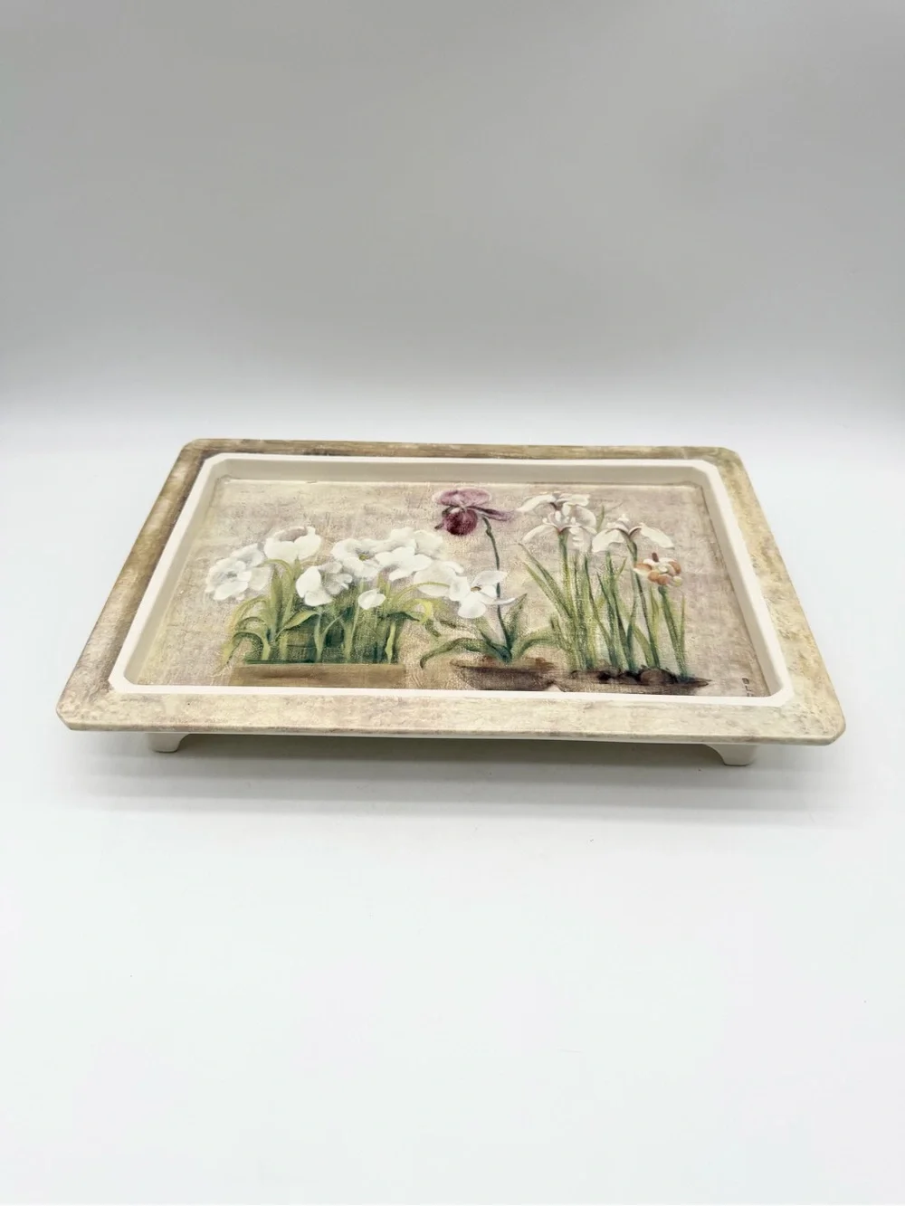 Vintage Santa Barbara Ceramic Design Cheri Blum Pimpernel Ceramic Tray